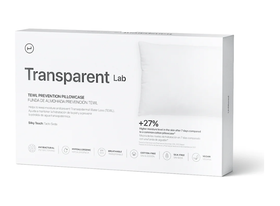 Transparent Lab Pillowcase Queen Size 50x90 - Наволочка із зволожуючими та антивіковими властивостями 50*90 Transparent Lab Pillowcase Queen Size 50x90 - Наволочка із зволожуючими та антивіковими властивостями 50*90